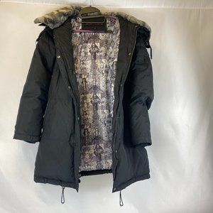 Winter Coat Graphic Lining Small Removable Hood